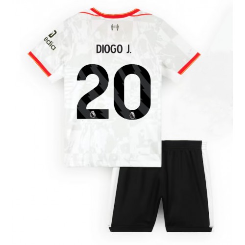 Fotbalové Dres Liverpool Diogo Jota #20 Dětské Alternativní 2024-25 Krátký Rukáv (+ trenýrky)